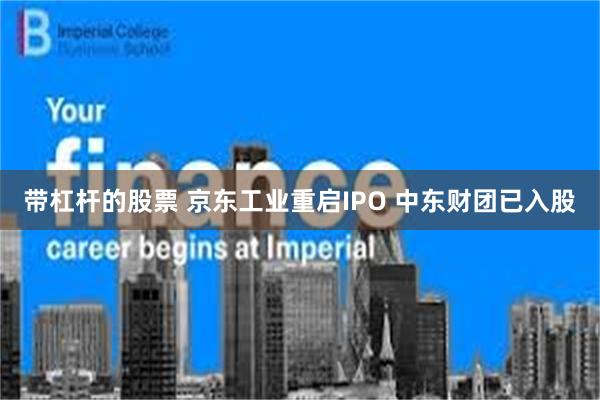 带杠杆的股票 京东工业重启IPO 中东财团已入股