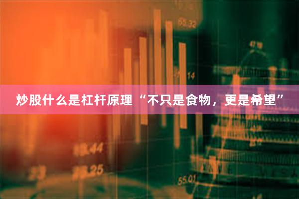 炒股什么是杠杆原理 “不只是食物，更是希望”